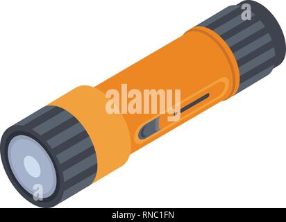 Double flashlight icon, isometric style Stock Vector