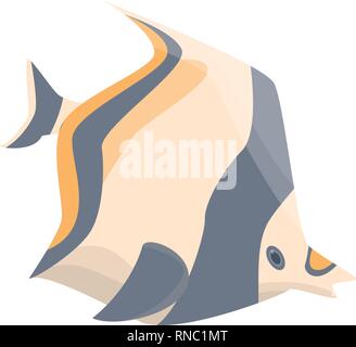 Exotic aquarium fish icon, isometric style Stock Vector