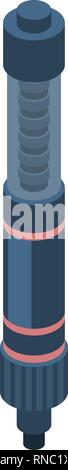 Aquarium thermometer icon, isometric style Stock Vector