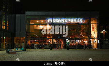 Brighton Views at night - Pizza Express restaurant in Jubilee Square Stock Photo