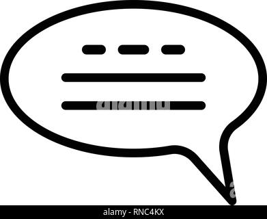 Round bubble chat icon, outline style Stock Vector