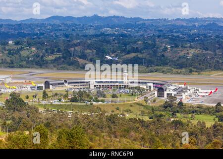 Medellin, Colombia – January 25, 2019: Overview of Medellin airport (MDE) in Colombia. | usage worldwide Stock Photo