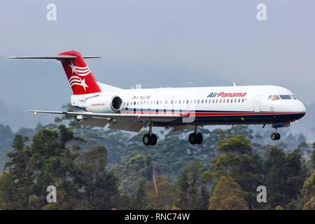 Medellin, Colombia – January 25, 2019: Air Panama Fokker 100 airplane at Medellin airport (MDE) in Colombia. | usage worldwide Stock Photo