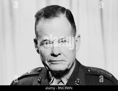 1953 - Major General Lewis B. 'Chesty' Puller, USMC (uncovered) Stock Photo
