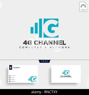 4g network creative logo template vector illustration icon element isolated - vector Stock Vector
