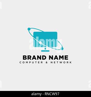 monitor digital technology logo template vector illustration icon element isolated - vector Stock Vector