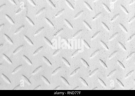 White industrial painted metal surface - grunge weathered metal texture background Stock Photo