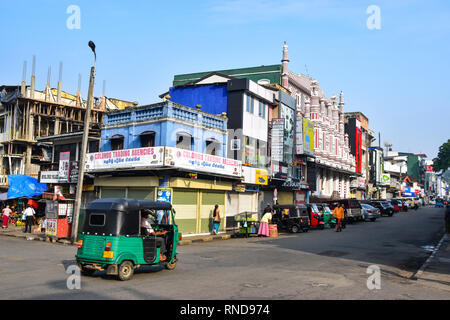 Tuk Tuk, Colombo Trading Agencies, Red Mosque, Market Street, Kandy, Sri Lanka Stock Photo