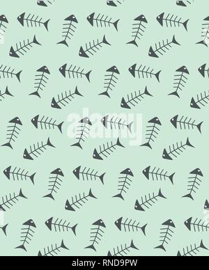 fish silhouette pattern Stock Vector
