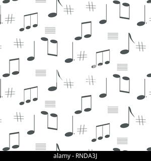 seamless pattern of music notes Stock Vector