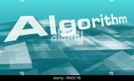 Algorithm for new artificial intelligence project, graphic modern triangle style vector illustration backgrounds Stock Vector