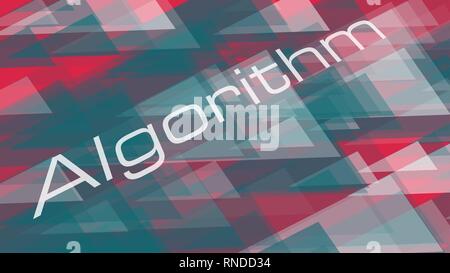 Data process analytics algorithm, vector triangle background conception Stock Vector