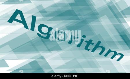 Machine learning new algorithm vector illustration, abstract triangles shapes template Stock Vector