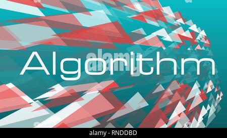 Deep learning algorithm vector concept, triangles abstract shapes background Stock Vector
