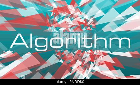Big data security algorithm science technology inspiration, triangle abstract background, many vector triangles shapes Stock Vector