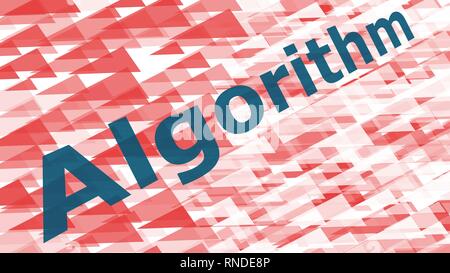 Big data algorithm new software conception, triangles vector background Stock Vector