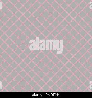 Seamless abstract diagonal grid squares gray pattern Stock Vector