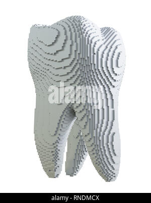 3d printed tooth isolated on white background Stock Photo - Alamy