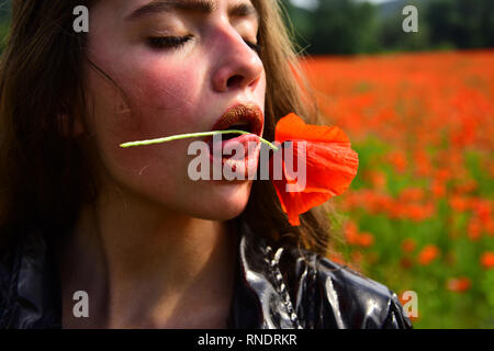 Drug and love intoxication, opium, fashion. Stock Photo