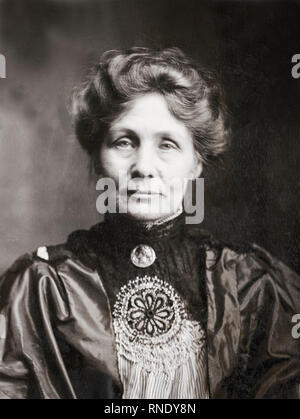 Emmeline Pankhurst portrait photograph, c. 1910 Stock Photo