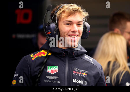 Montmelo, Spain. 18th Feb, 2019. Pierre Gasly Aston Martin Red Bull Racing - Honda RB15 Montmelo Barcelona 18-02-2018 Circuit de Catalunya Formula 1 Test 2019 Foto Federico Basile/Insidefoto Credit: insidefoto srl/Alamy Live News Stock Photo