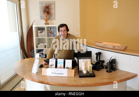 Dierhagen, Germany. 29th Jan, 2019. Christian Schenk, 1988 GDR Decathlon Olympic Champion in Seoul, sits in the hotel 'Fischland' as sports and event manager. Credit: Bernd Wüstneck/dpa-Zentralbild/dpa/Alamy Live News Stock Photo