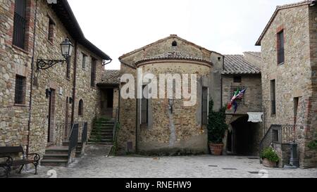 Umbrian Village and buildings, Umbria, Italy Stock Photo