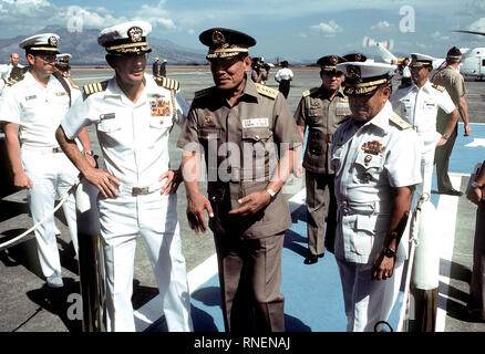 CAPT James McCullough welcomes Philippine Army GEN F.C. Ver (brown ...