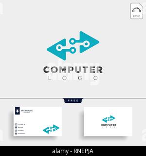 digital pointer technology creative logo template vector illustration icon element isolated Stock Vector