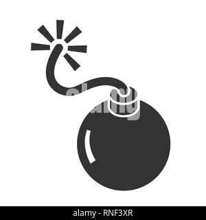 vector bomb symbol. Flat icon for design Stock Vector