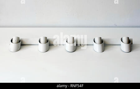 Vintage wall lamp with five spotlights. Original, 1970s Stock Photo