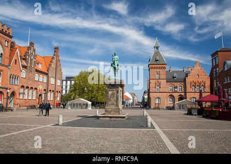 Historic centre with marketplace, Esbjerg, Jutland, Denmark, Europe Stock Photo