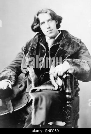 Oscar Wilde irish poet and playwright circa 1881 Stock Photo