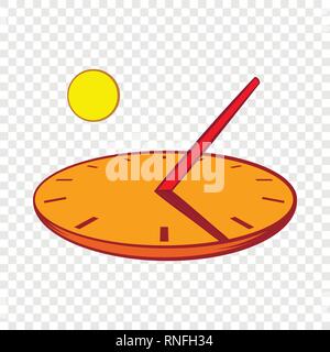 Sundial icon in cartoon style Stock Vector