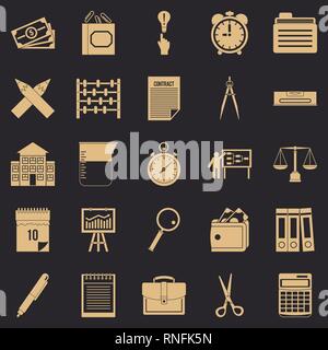 Calculator icons set, simple style Stock Vector