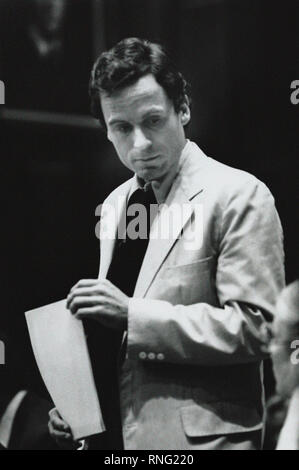 Ted Bundy Murder Trial - Miami - Theodore Robert Bundy was an American serial killer, kidnapper, rapist, burglar, and necrophile who assaulted and murdered numerous young women and girls during the 1970s and possibly earlier. After more than a decade of denials, he confessed to 30 homicides that he committed in seven states between 1974 and 1978. Stock Photo