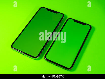 Green background for text, chroma key Stock Photo - Alamy