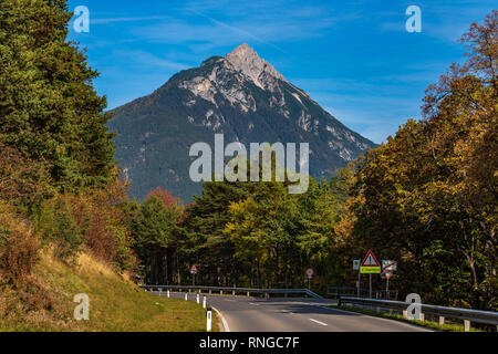 The Imsterberg mountain near the town of Imst in Tirol, Austria, Europe Stock Photo