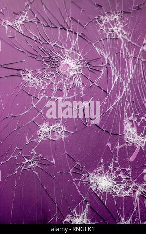 Smashed Screen Vandalized Broken Glass Close Up Stock Photo