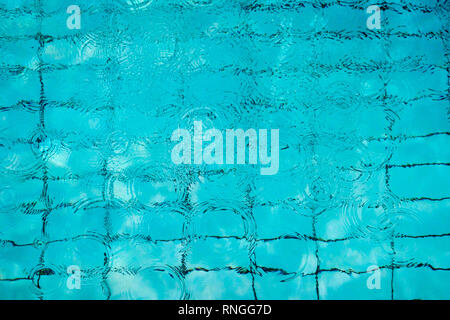 surface of blue swimming pool,background of water in swimming pool Stock Photo