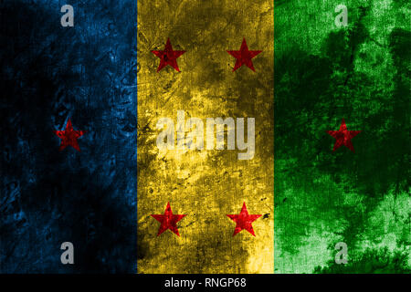 Ogoni Kingdom grunge flag, dependent territory flag Stock Photo