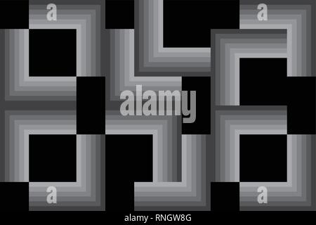 Seamless, abstract background pattern made with repeated half square shaped strokes in tones of grey color. Modern, futuristic vector art. Stock Vector