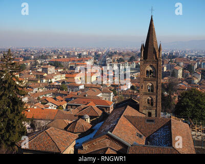 Aerial view of the city of Rivoli, Italy Stock Photo