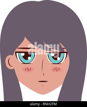 girl anime manga Stock Vector