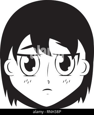 A cartoon boy with a confused expression Stock Vector Art ...