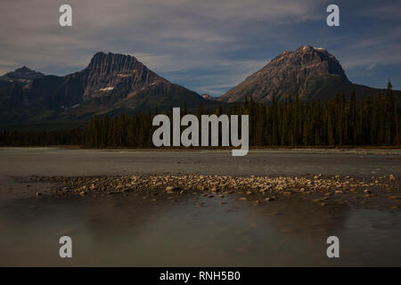 Athabasca River, Jasper National Park, Alberta, Canada Stock Photo