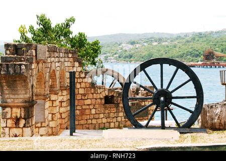 Historical site located in Jamaica on a warm beautiful breezy day... Stock Photo