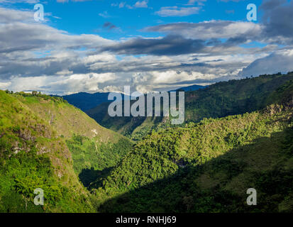 Magdalena River Valley seen from La Chaquira, San Agustin, Huila Department, Colombia Stock Photo