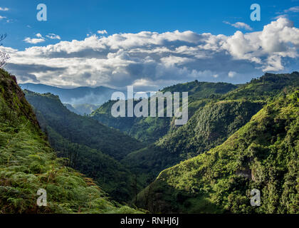 Magdalena River Valley seen from La Chaquira, San Agustin, Huila Department, Colombia Stock Photo