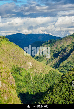 Magdalena River Valley seen from La Chaquira, San Agustin, Huila Department, Colombia Stock Photo